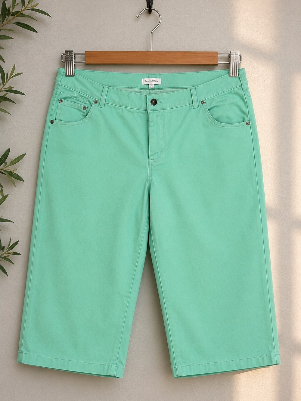 Woman Within Green Stretch Capri Pants 26W NWT